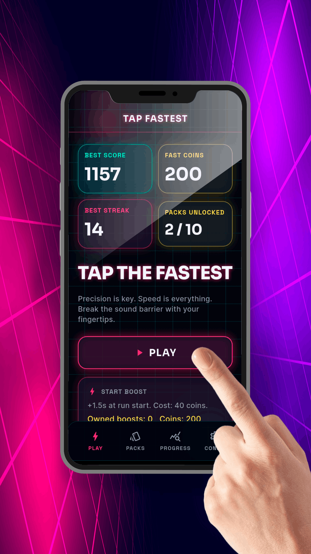 Screenshot 1 for Tap Fast: Reaction Game