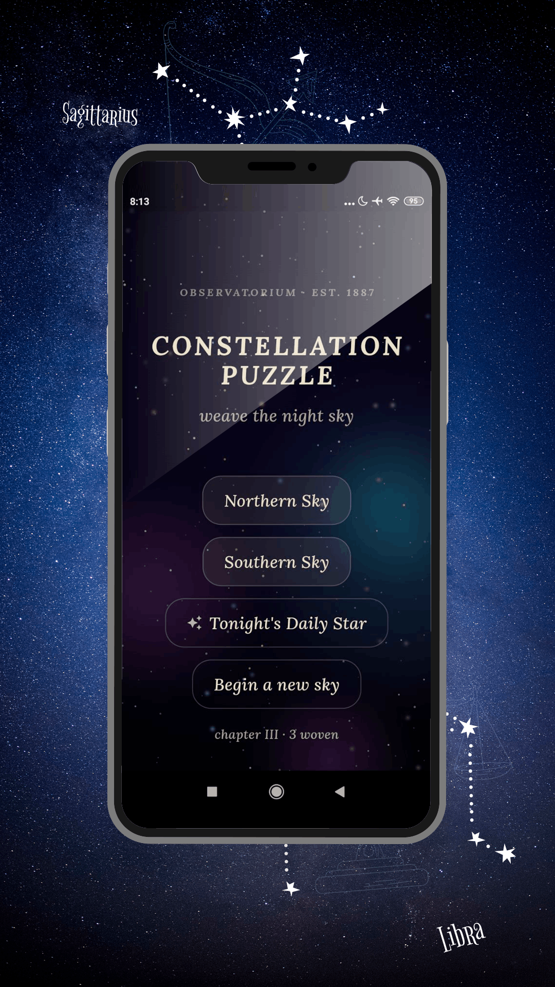 Screenshot 1 for Constellation Puzzle