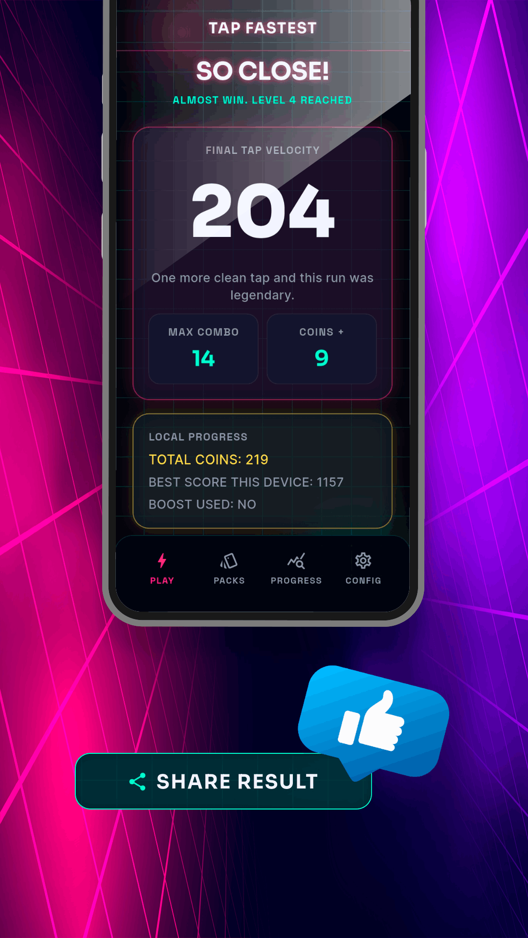 Screenshot 3 for Tap Fast: Reaction Game